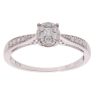 9ct White Gold 0.25ct Diamond Cluster Ring
