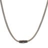 14ct Yellow Gold Monaco Agua Black Pave Lock Fancy Chain 18"