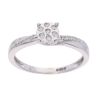 9ct White Gold 0.10ct Diamond Cluster Ring