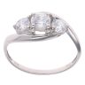 9ct White Gold Cubic Zirconia Three Stone Ring