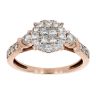 9ct Rose Gold 0.66ct Diamond Cluster Ring