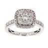 9ct White Gold 0.75ct Brilliant Cut Diamond Cluster Ring