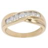 18ct Yellow Gold 0.50ct Brilliant Cut Diamond Crossover Ring