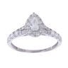 9ct White Gold 1.00ct Brilliant And Pear Cut Diamond Cluster Ring