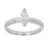 9ct White Gold Cubic Zirconia Single Stone Ring