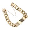 9ct Yellow Gold ID Curb Bracelet 8"