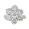 18ct Yellow Gold 5.30ct Diamond Cluster Ring