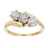 18ct Yellow Gold 1.00ct Brilliant Cut Diamond Trilogy Ring