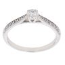 9ct White Gold 0.16ct Brilliant Cut Diamond Solitaire Ring
