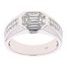 18ct White Gold 1.87ct Pie And Princess Cut Two Row Diamond Ring