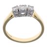18ct Yellow Gold 0.40ct Brilliant Cut Diamond Trilogy Ring