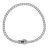 14ct White Gold Monaco Cubic Zirconia Agua Pave Lock Bracelet 7.5"