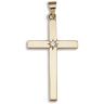 9ct Yellow Gold 0.10ct Diamond Cross Pendant