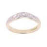 18ct Yellow And White Gold 0.05ct Diamond Wishbone Ring