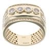 14ct Yellow Gold Cubic Zirconia Signet Ring