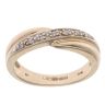 9ct Yellow Gold 0.05ct Diamond Crossover Ring