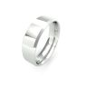 9ct White Gold 6mm Soft Chamfered Edge Wedding Band