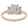 9ct Yellow Gold Cubic Zirconia Three Stone Ring