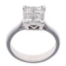 18ct White Gold 1.00ct Princess Cut Diamond Cluster Ring