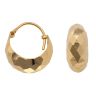 22ct Yellow Gold Faceted Basket Hoop Earrings