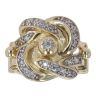 9ct Yellow Gold Cubic Zirconia Knot Ring