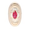 14ct Yellow Gold Red Gemstone Ring