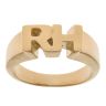 9ct Yellow Gold Personalised Initial Polished Ring