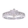 18ct White Gold 0.50ct Diamond Floral Cluster Ring