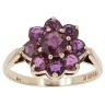 9ct Yellow Gold Pink Garnet Cluster Ring
