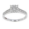 9ct White Gold 0.32ct Diamond Cluster Ring