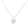 18ct White Gold 0.75ct Brilliant Cut Diamond Heart Cluster Pendant And Chain 18"