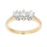 18ct Yellow Gold 0.50ct Brilliant Cut Diamond Trilogy Ring
