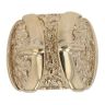 9ct Yellow Gold Patterned Double Buckle Ring