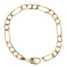 9ct Yellow Gold Figaro Bracelet 9.5"