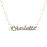 9ct Yellow Gold Personalised Script Nameplate Necklace