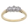 18ct Yellow Gold 0.35ct Diamond Trilogy Ring