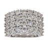 9ct White Gold 2.00ct Diamond 4 Row Ring