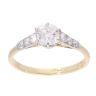 14ct Yellow Gold And Palladium 1.25ct Diamond Solitaire Ring