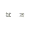 18ct White Gold 2.00ct Princess Cut Diamond Stud Earrings