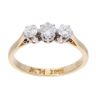 9ct Yellow Gold 0.50ct Diamond Trilogy Ring