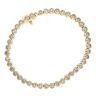 9ct Yellow Gold 3.00cts Brilliant Cut Brown Diamond Bracelet 7"