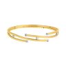 22ct Yellow Gold Layer bangle pair with round bead detail