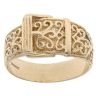 9ct Yellow Gold Patterned Buckle Ring
