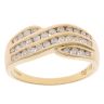 18ct Yellow Gold 0.50ct Diamond Crossover Ring