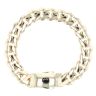 14ct Yellow Gold Monaco Curb Classic Plain Lock Bracelet 9"