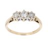 9ct Yellow Gold 0.50ct Brilliant Cut Diamond Trilogy Ring