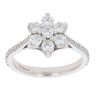 18ct White Gold 1.00ct Diamond Cluster Ring