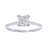 18ct White Gold 0.40ct Diamond Princess Cut Cluster Ring