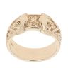 9ct Yellow Gold Patterned Buckle Ring