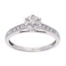 9ct White Gold 0.32ct Diamond Cluster Ring